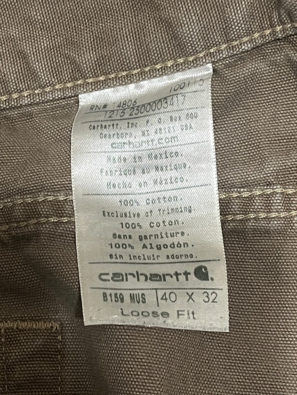 Carhartt Light-Duty Men's Light Brown Utility Work Pants - Picture 9 of 9